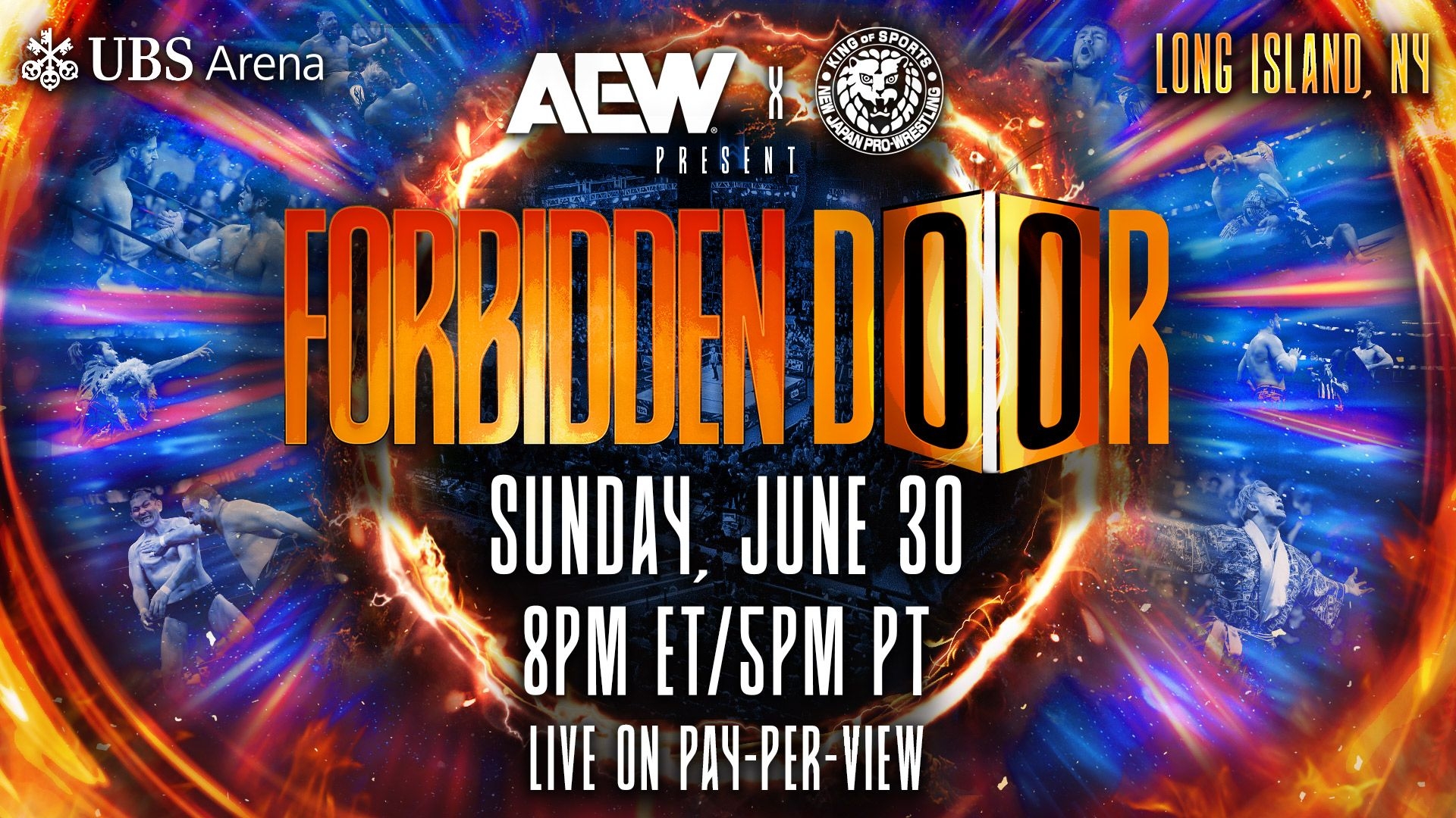 AEW x NJPW Forbidden Door, live Sunday, June 30 on Pay-Per-View with Spectrum TV.