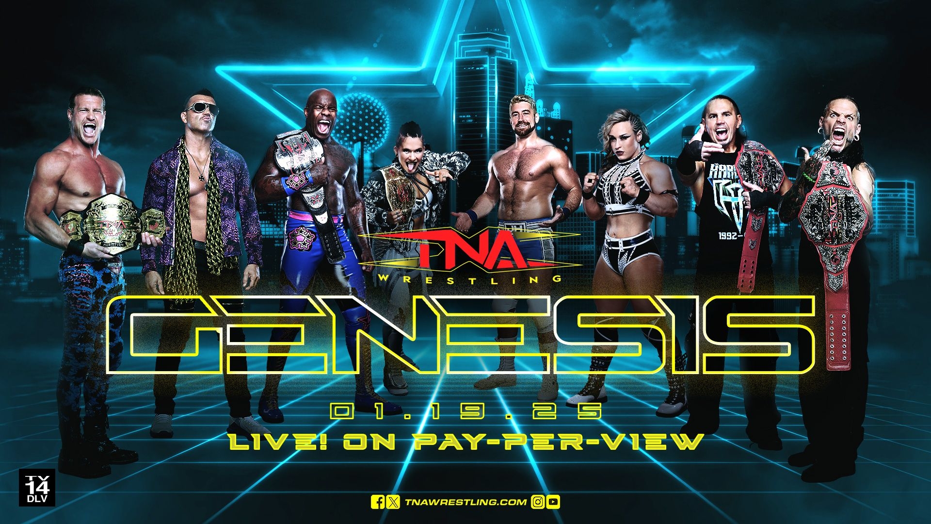 TNA Genesis 2025, live Sunday, January 19, on Pay-Per-View with Spectrum TV.