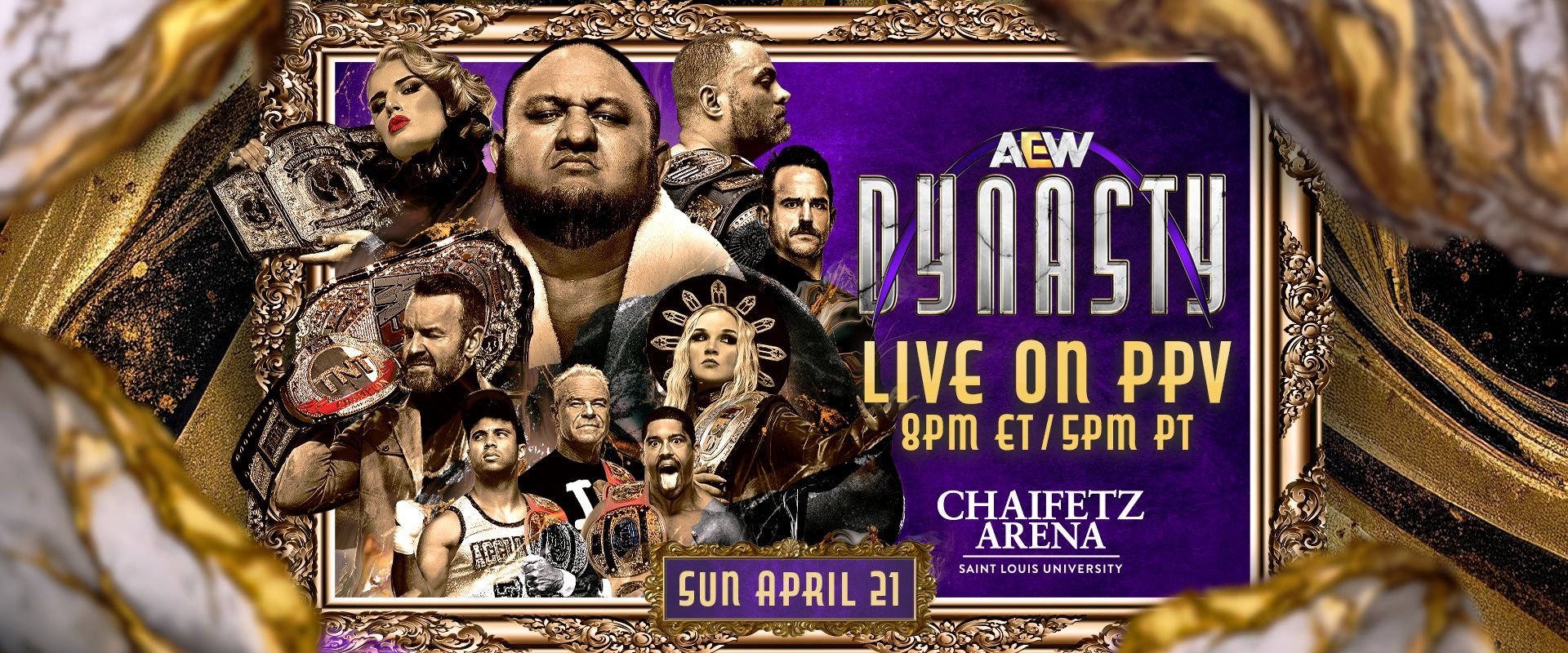 AEW Dynasty, live Sunday, April 21 on Pay-Per-View with Spectrum TV.