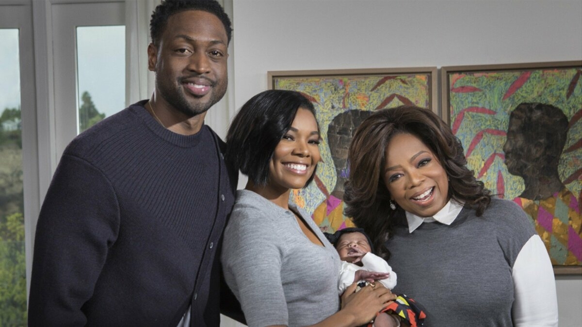 Oprah at Home With Gabrielle Union, Dwyane Wade & Their New Baby