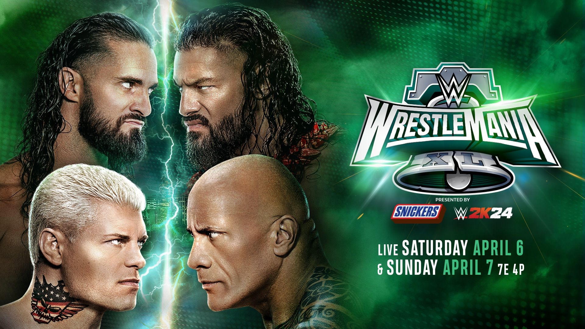 WWE WrestleMania XL, live Saturday April 6 and Sunday April 7 on Pay-Per-View with Spectrum TV.