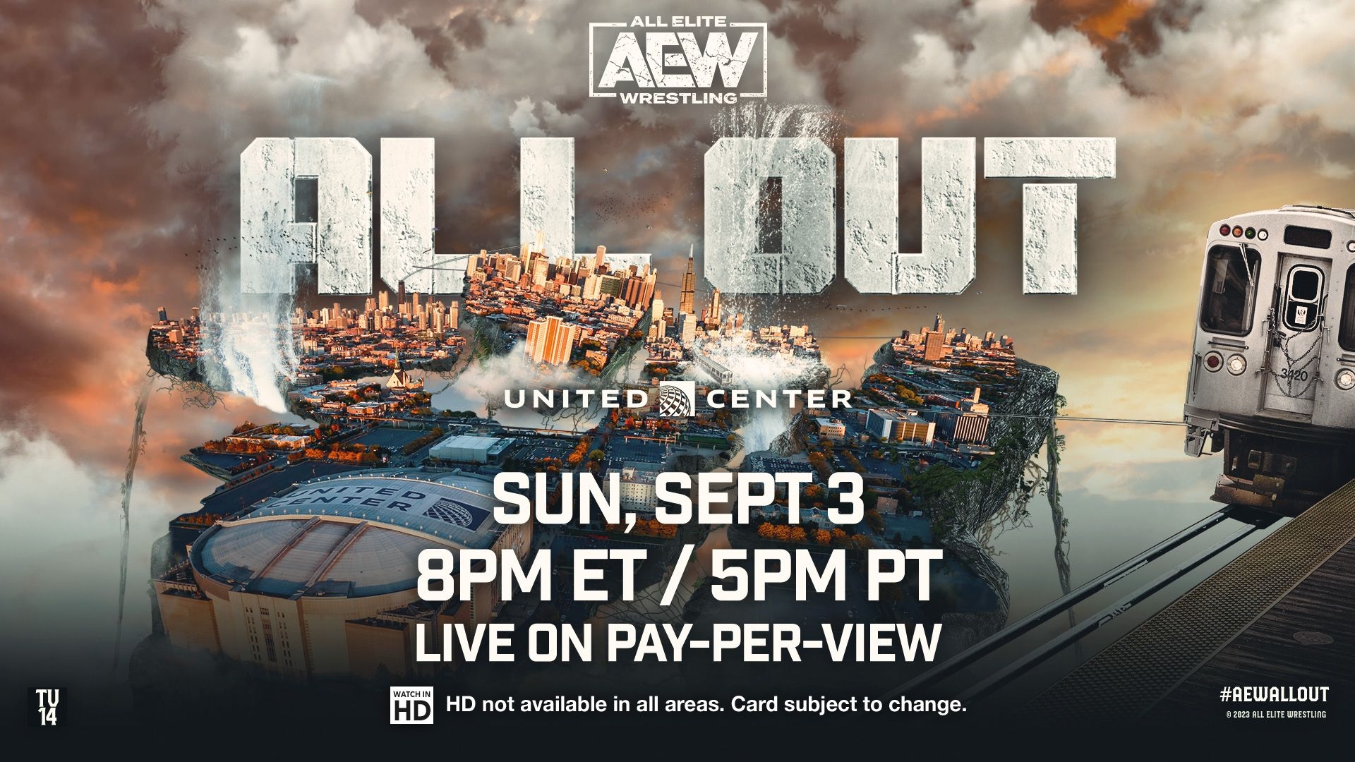AEW All out, live Sunday, September 3, on Pay-Per-View with Spectrum TV.